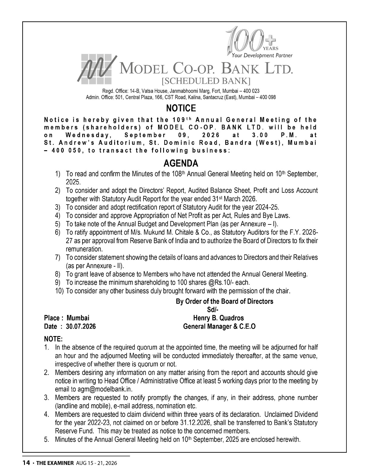 Tender-Notice